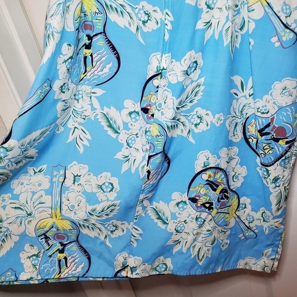 Hilo Hattie Dress Womans Sz 4 Hawaiian Tropical Sleeveless Guitar Surf Aloha - Picture 8 of 10